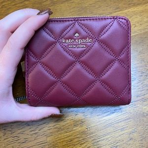 Kate Spade Maroon Quilted Wallet